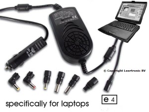 laptop voeding auto 120 watt met logo